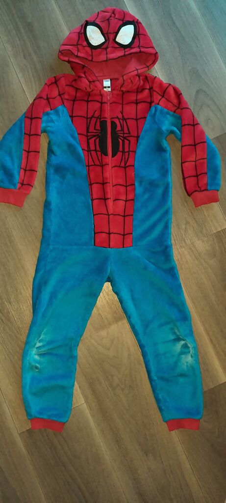 Pyjama Combinaison Spider-Man Marvel - Grenouillère Polaire Avec Capuche Pour Garçon, Licence Officielle